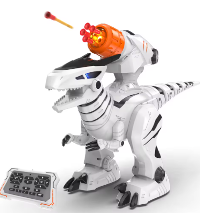 STEMTRON 可编程遥控恐龙机器人玩具，儿童互动式机器人恐龙遥控机器人，带触摸感应功能